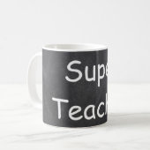 Superleraar-chalkboardontwerp — ideaal koffiemok (Voorkant links)