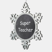 Superleraar-chalkboardontwerp — ideaal tin sneeuwvlok ornament (Rechts)