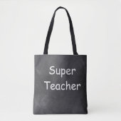 Superleraar-chalkboardontwerp — ideaal tote bag (Voorkant)