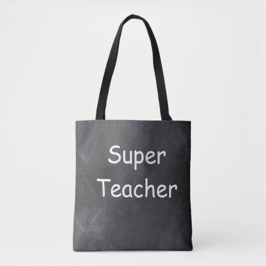 Superleraar-chalkboardontwerp — ideaal tote bag (Voorkant)