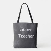 Superleraar-chalkboardontwerp — ideaal tote bag (Achterkant)