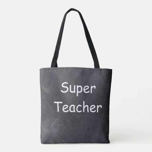 Superleraar-chalkboardontwerp — ideaal tote bag (Achterkant)