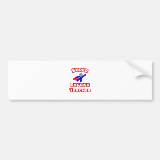 Superleraar Engels Bumpersticker (Voorkant)
