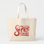 Superleraar Grote Tote Bag (Voorkant)