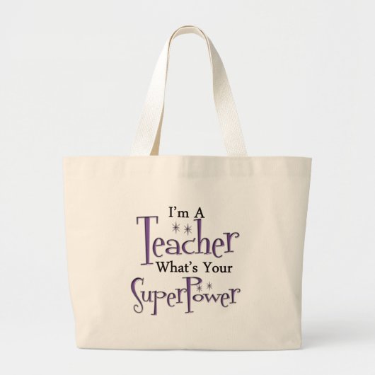 Superleraar Grote Tote Bag (Voorkant)