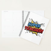 Superleraar in stripstijl planner (Display)