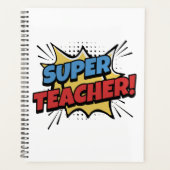 Superleraar in stripstijl planner (Voorkant)