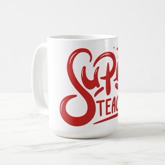 Superleraar Koffiemok (Voorkant links)