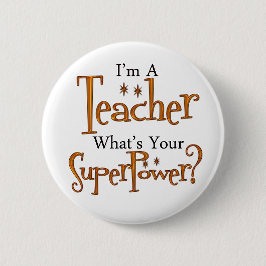 Superleraar Ronde Button 5,7 Cm (Voorkant)
