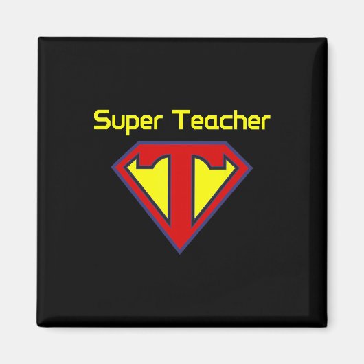 Superleraar Superheld Grappige Leraar Magneet (Voorkant)