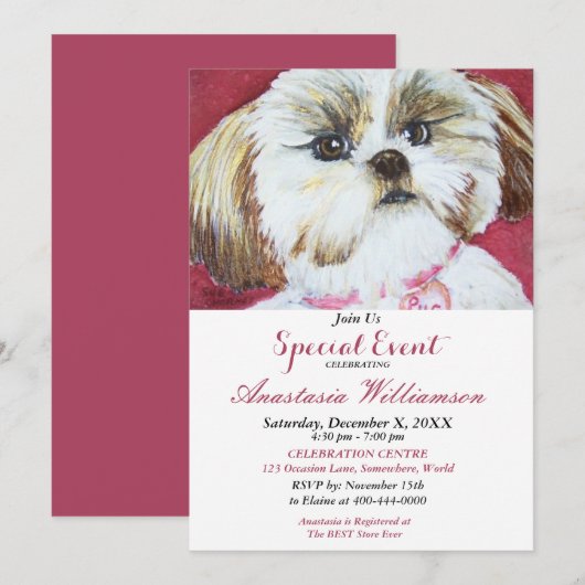 SUPERLEUKE FEestELIJKE UITNODIGING (Voorkant / Achterkant)