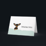 Superleuke teckel puppy bedankkaart<br><div class="desc">Superleuke teckel puppy bedankkaart</div>