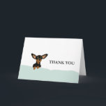 Superleuke teckel puppy bedankkaart<br><div class="desc">Superleuke teckel puppy bedankkaart</div>