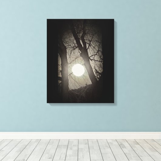 Supermaan Canvas Afdruk (Insitu (Houten vloer))