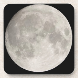 Supermaan in de zwarte hemel bier onderzetter