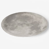 Supermaan in de zwarte hemel papieren bordje (Gekanteld)