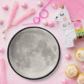 Supermaan in de zwarte hemel papieren bordje (Feest)