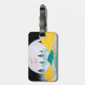 Supermaan Landschap Opkomend Bagagelabel (Achterkant verticaal)