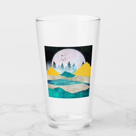 Supermaan Landschap Opkomend Glas (Voorkant)