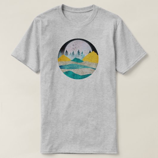 Supermaan Landschap Opkomend T-shirt (Design voorkant)