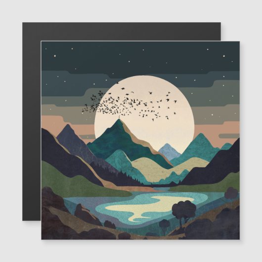 Supermaan op het meer (Voorkant / Achterkant)