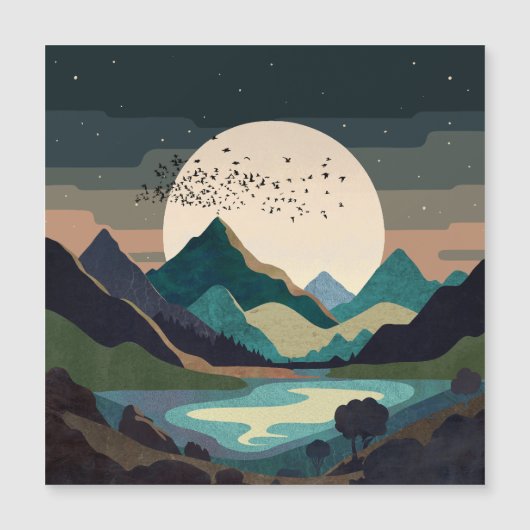 Supermaan op het meer (Voorkant)