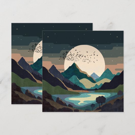 Supermaan op het meer (Voorkant / Achterkant)