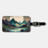 Supermaan op het meer bagagelabel (Voorkant horizontaal)