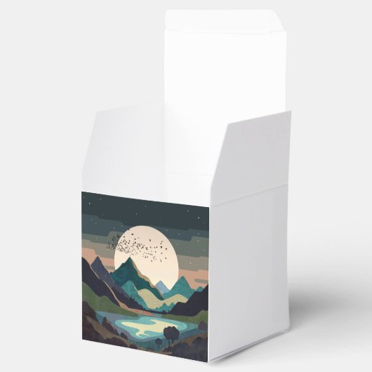 Supermaan op het meer bedankdoosjes (Geopend)