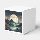 Supermaan op het meer bedankdoosjes (Achterkant)