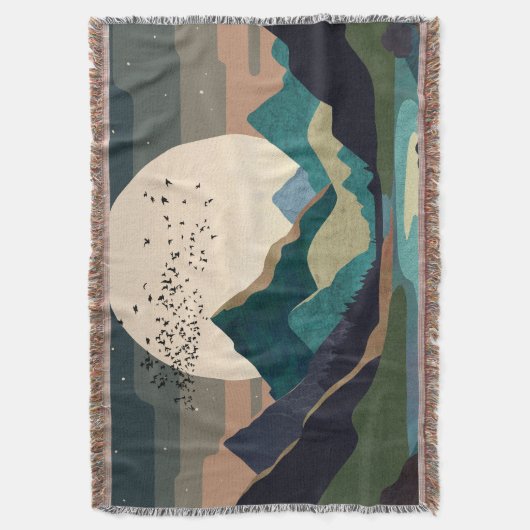 Supermaan op het meer deken (Voorkant Verticaal)