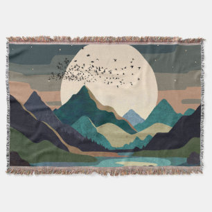 Supermaan op het meer deken