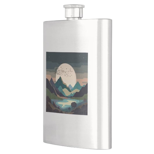 Supermaan op het meer flacon (Links)