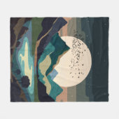 Supermaan op het meer fleece deken (Voorkant (Horizontaal))