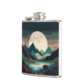 Supermaan op het meer heupfles (Links)