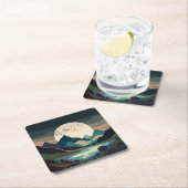 Supermaan op het meer kartonnen onderzetters (Insitu)