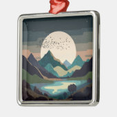 Supermaan op het meer metalen ornament (Links)