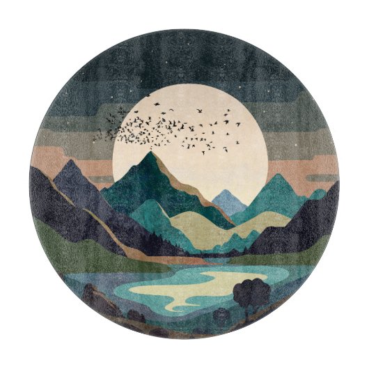 Supermaan op het meer snijplank (Voorkant)