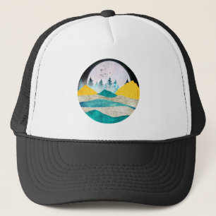 Supermaan Rijzend Landschap Trucker Pet