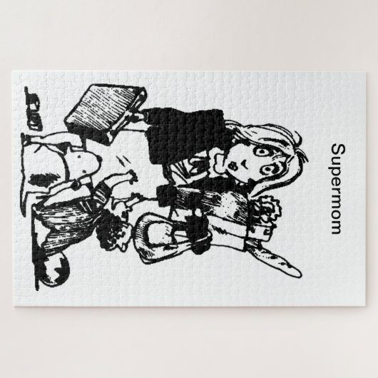Supermam doet het allemaal Moederdag groot Legpuzzel (Horizontaal)