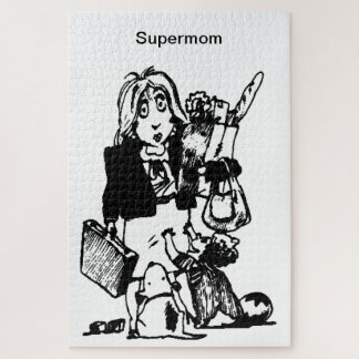 Supermam doet het allemaal Moederdag groot Legpuzzel