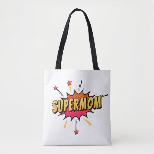 Supermam Retro Comic Pop Art | Canvas tas (Voorkant)