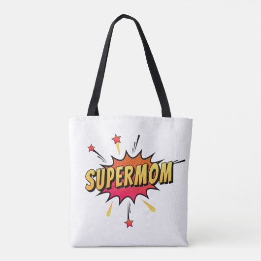 Supermam Retro Comic Pop Art | Canvas tas (Achterkant)