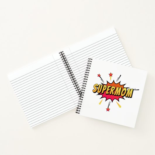 Supermam Retro Comic Pop Art | Laptop Notitieboek (Binnen)