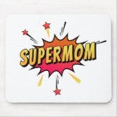 Supermam Retro Comic Pop Art | Mousepad Muismat (Voorkant)