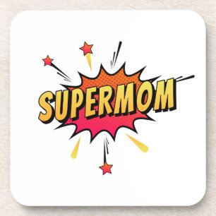 Supermam Retro Comic Pop Art   ONDERZETTER