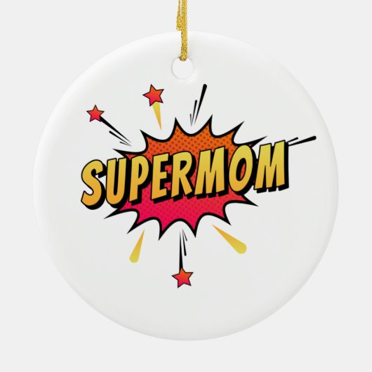 Supermam Retro Comic Pop Art | ORNAMENT (Achterkant)