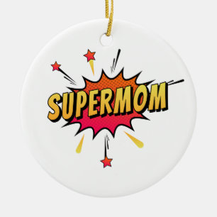 Supermam Retro Comic Pop Art   Versiering Keramisch Ornament