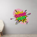 Supermam Roze Groen Geel, Pop Art 50" Muurstickers<br><div class="desc">Super Mam Great Pop Art Wall Decal - - Verander de grootte van deze decals door de grootte van het Decal Sheet te wijzigen - 4 formaten - van 12 x 12 inch naar 36 x 36 inch - Deze zijn gedrukt op een transparante achtergrond, maar u kunt als u...</div>