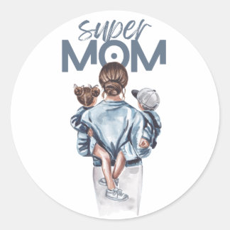 Supermam-sticker Ronde Sticker